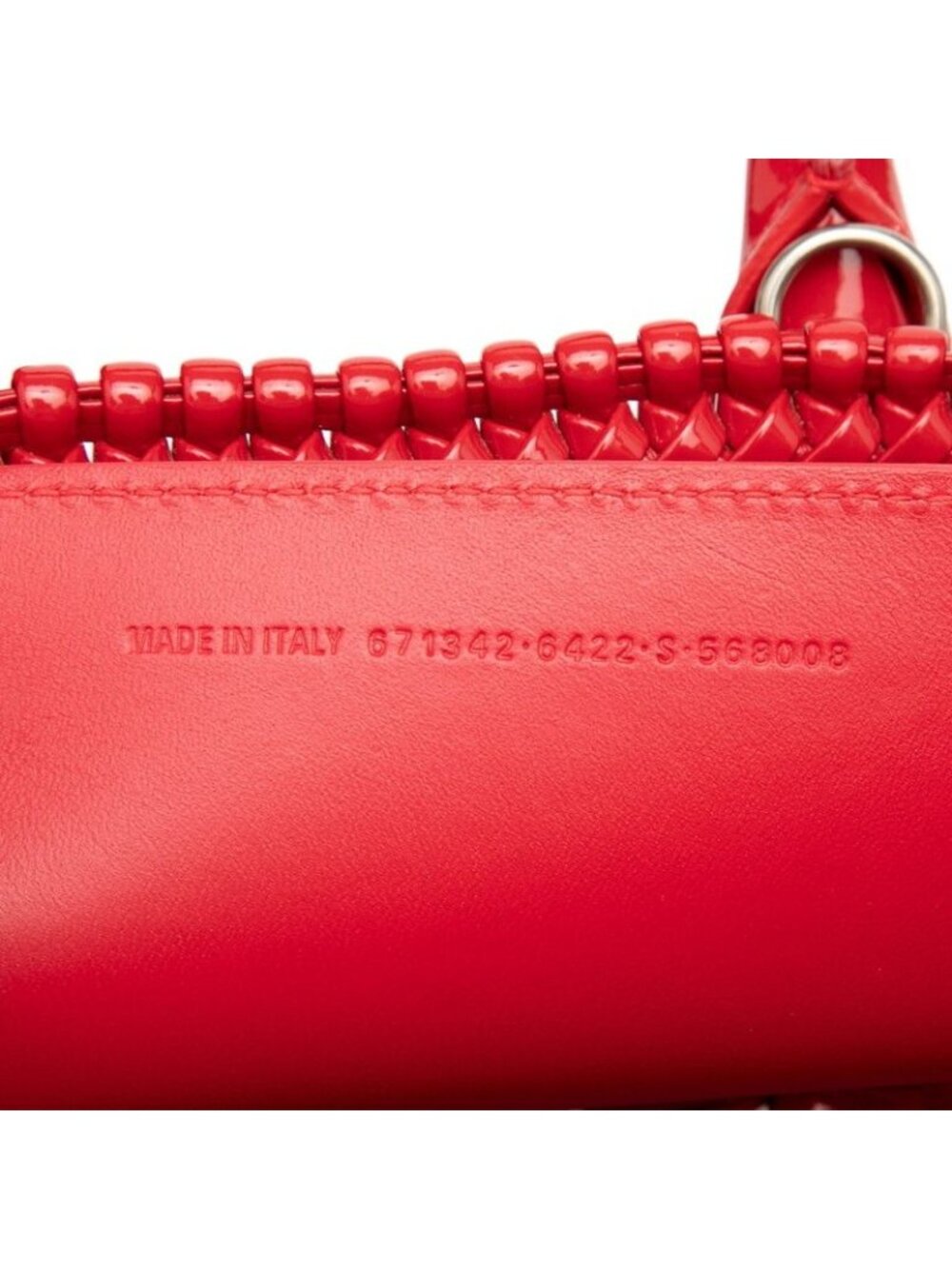 Balenciaga Bistro XS Basket Shoulder Bag 2-Way Red Patent Leather - Picture 6 of 6